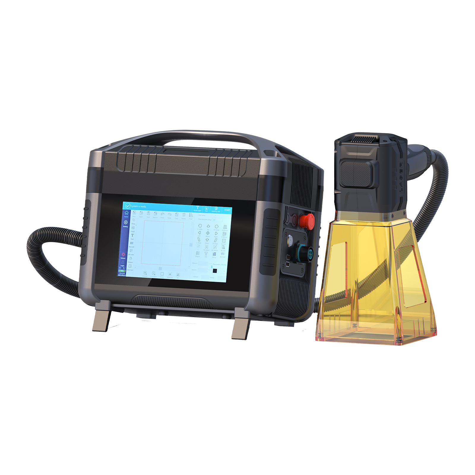 SFX 20W 30W 50W Portable Handheld Laser Marking Machine Fiber Laser Engraver for Metal and Non-metallic Materials